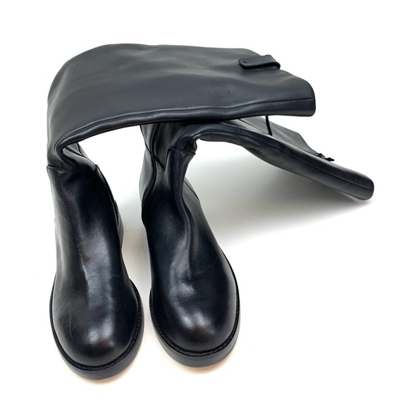 Sanctuary Boots Tall Black Leather Riding Equestrian Righton Anthropologie Sz 5 - Picture 4 of 13